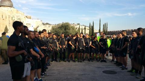 Troops at Machal Monument