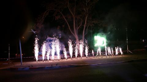 Fireworks in front of Machal Monument